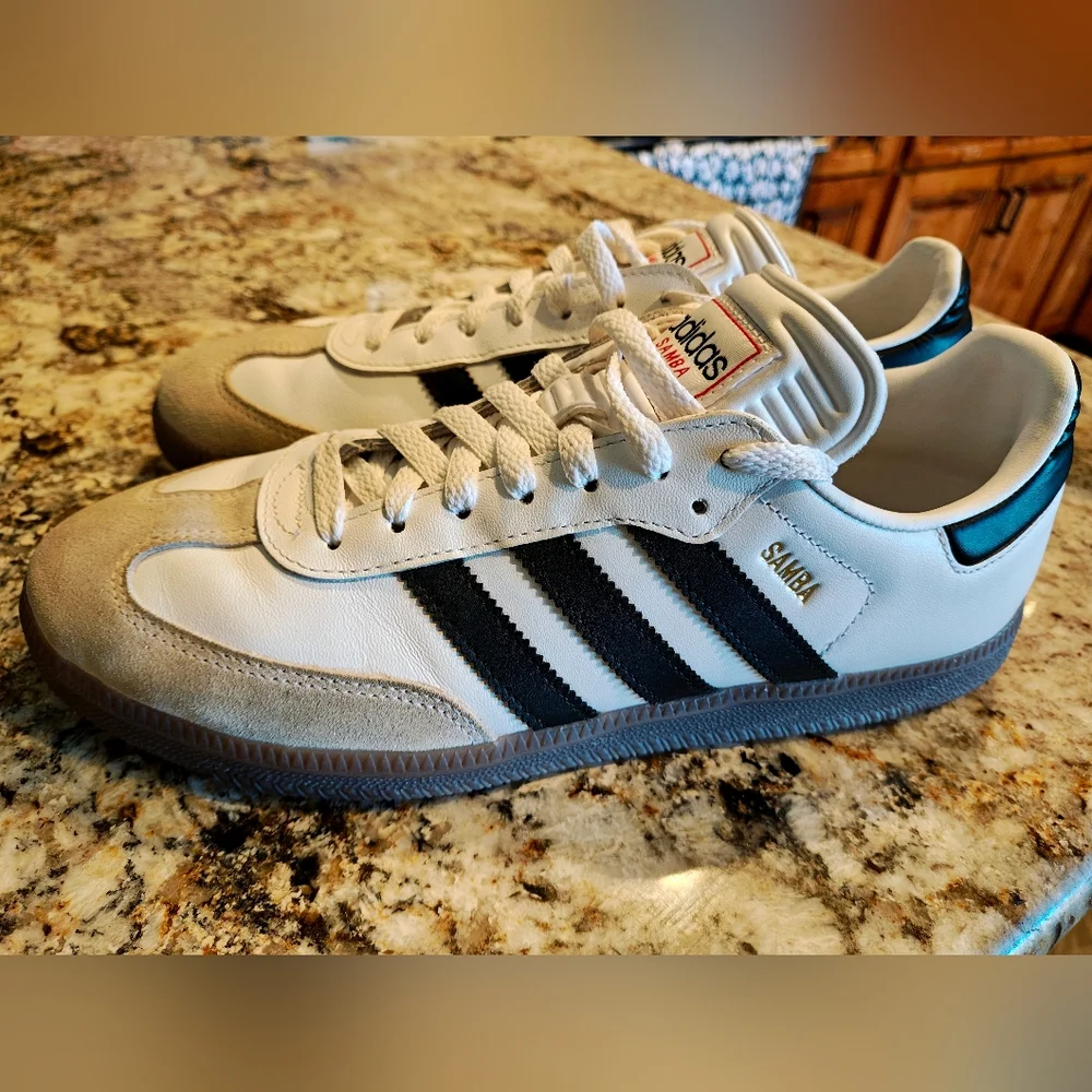 Adidas Samba White and Black Men's Shoes 8.5 - Picture 6 of 6